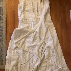 Anabella white wrap dress